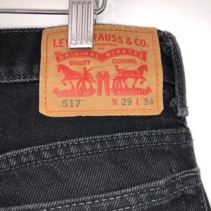 Levi’s 517 Black Denim 29X34 Good Condition